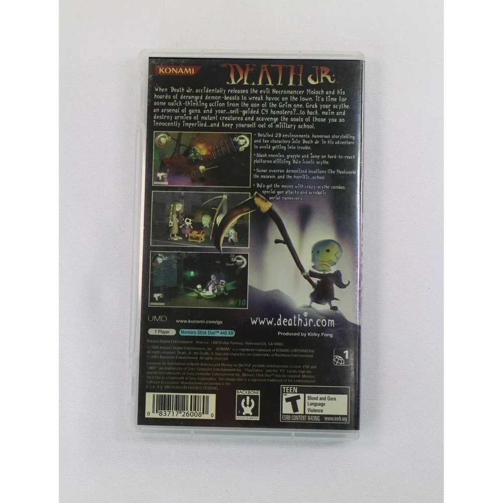 Death Jr PSP UMD Complete CIB Tested Konami PlayStation Portable Game